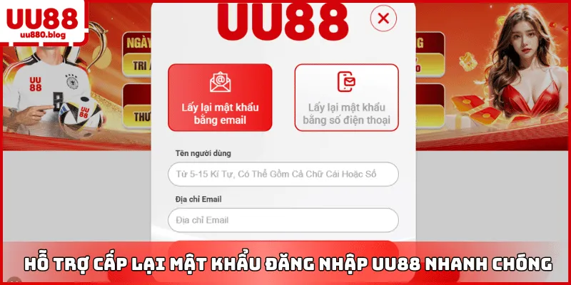 cách xử lý lỗi quên mật khẩu uu88
