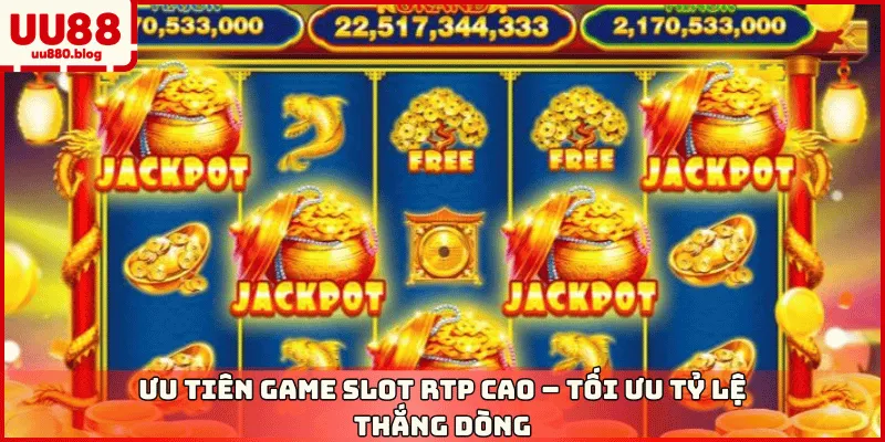 chỉ số rtp và dòng thưởng game slot uu88