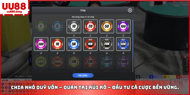 quản lý vốn cược an toàn khi chơi xóc đĩa